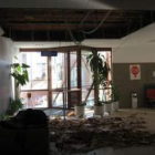 La imagen muestra cómo quedó el techo de la segunda planta del centro de salud tras el desprendimien