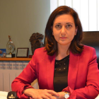 Alicia Gallego, alcaldesa de Santa María del Páramo, en su despacho del Ayuntamiento. MEDINA