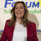 La presidenta en funciones de la Junta de Andalucía, Susana Díaz, ayer durante un acto.
