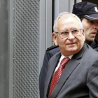 Ángel Sanchís, a su llegada a la Audiencia Nacional para declarar ante el juez Pablo Ruz, el pasado abril.