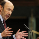 Rubalcaba, durante el debate del estado de la nación celebrado en el Congreso.
