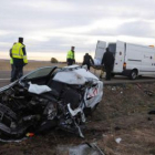 Estado en el que quedó el coche que conducía el fallecido.