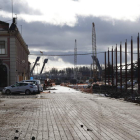 La marquesina de la vieja estación ya ha sido desmontada. RAMIRO