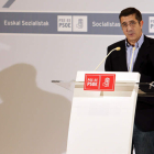El secretario general del PSE-EE y lendakari, Patxi López, ayer en Bilbao.