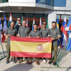 Luis Alfonso, a la izquierda, y Rubén Santos, a la derecha, con la selección española. PALAVRTIC