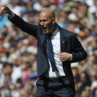 Zinedine Zidane, durante el derbi madrileño del sábado pasado.