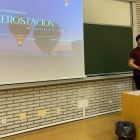 El joven, en León, durante la prueba final para su título mexicano. DL