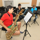 Alumnos del conservatorio durante un ensayo.
