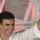 Pedro Sánchez, el domingo, durante la elección del secretario general del PSOE.