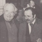 Dámaso Santos, retratado junto al poeta Gabriel Celaya