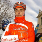 El ciclista de Cofidis, Di Gregorio, antes de una etapa del Tour.