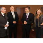 Ricardo González Mantero, Jorge Cebreiros, Carlos López Riesco y Teresa Magaz, minutos antes de la apertura del congreso.