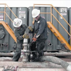 Una planta de extracción de hidrocarburos con 'fracking', en Dakota del Norte.