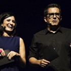 Silvia Abril y Andreu Buenafuente, en la presentación de un concierto benéfico en Barcelona.