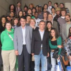 Martínez Majo y López Benito, con los estudiantes del intercambio juvenil.