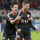 Jens Hegeler celebra su gol, en el descuento, frente a la Real Sociedad.