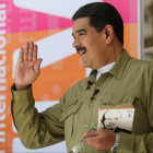 El presidente de Venezuela en el programa de radio y televisión Los domingos con Maduro.