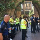 Inmediaciones del lugar en el que ha ocurrido la colisión de dos convoyes. EMERGENCIAS AYTO. DE MADRID