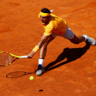Rafael Nadal, en Roma, durante la semifinal contra Novak Djokovic.