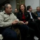 Charo Velasco, el pasado sábado, en la asamblea que refrendó mayoritariamente su candidatura