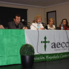 Francisco Jorquera, segundo por la izquierda, durante la conferencia de ayer. DL