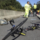 Accidente de un grupo de ciclistas en A Guarda, Pontevedra