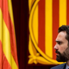 Roger Torrent ayer, en la sesión del Parlament. QUIQUE GARCÏA