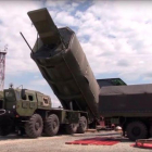 Captura de vídeo que muestra un sistema estratégico intercontinental Avangard, el pasado julio.