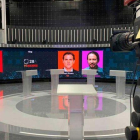 Plató de TVE en el que se celebrará el debate electoral con Sánchez, Casado, Iglesias y Rivera, el lunes 22 de abril.