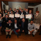 Premiados, jurado y patrocinadores, en la entrega de los premios Palacio de Canedo.