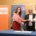 Silvia Clemente, Pedro Puente y Fernando Rey, ayer. DIEGO DE MIGUEL