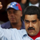 El presidente de Venezuela, Nicolás Maduro, en un mitin en Caracas, Venezuela.
