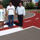 Manuel Mitadiel, Ana Isabel Sánchez, Manuel García y Manuel Rodríguez, en el circuito vial.
