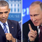 Barack Obama y Vladimir Putin.