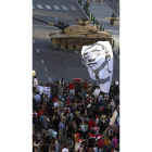 Manifestantes en contra de Mursi en El Cairo.