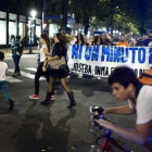 Manifestación de la izquierda aberzale en favor de la liberación de los presos de ETA, el lunes en Bilbao.