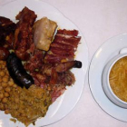 Plato de cocido gordonés, que este fin de semana se servirá en La Pola de Gordón.