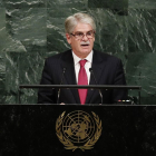 El ministro de Exteriores, Alfonso Dastis, en la ONU. /