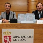 Roberto Fernández, director del Museo de la Minería, y Daniel Rivadulla, gerente de la Fundación Hullera Vasco Leonesa.