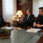 El secretario de Estado para la UE, Diego López Garrido, Herrera y el portavoz de la Junta De Santia