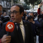 Sólo Josep Rull se presentó ayer en su despacho. ALEJANDRO GARCÍA