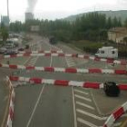 El cruce ya sufrió obras con motivo del corte del vial en dirección al Puerto de Pajares