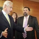 José Luis Concepción y Francisco Caamaño, ayer en Salamanca