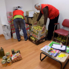 Los alimentos que fueron distribuidos en Bembibre. DL