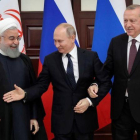 Rohaní, Putin y Erdogan, en la cumbre de Rusia