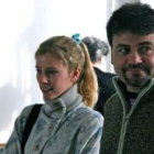 González, junto a la actriz argentina Adriana Balbo.