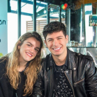 Amaia y Alfred, en la presentación de su actuación en el Festival e Eurovisión, en Lisboa.