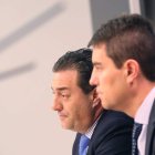 Salvador Cruz y Ángel Ibáñez durante su comparecencia. DE MIGUEL