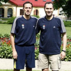 Vaquera y Bultó, en un descanso de su trabajo en el Eurobasket.