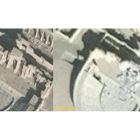 El teatro romano de Palmira, antes y después de los destrozos del Estado Islámico.